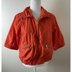 Zenergy By Chico's Orange Crop Elastic Waist Zip Up Jacket Chicos Size 1